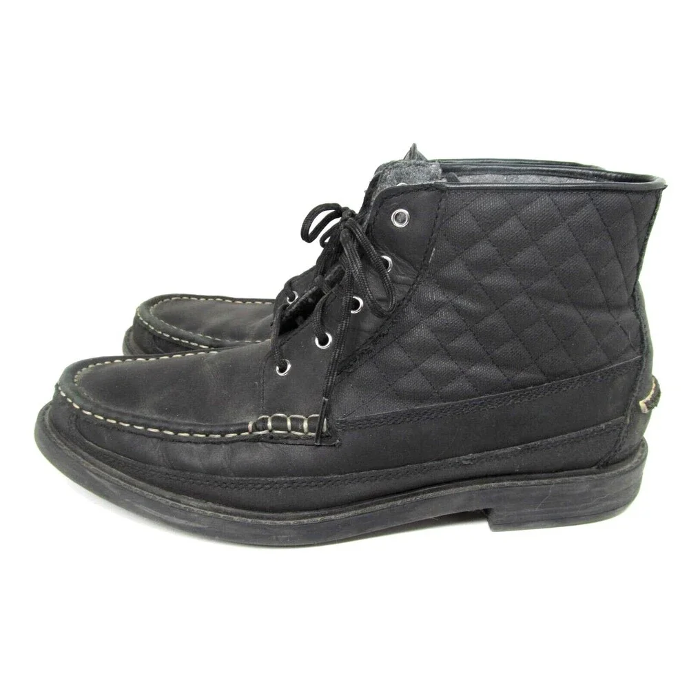 Cole Haan Maine Pinch Mens Black Leather Quilted Ankle Boots US 10 M